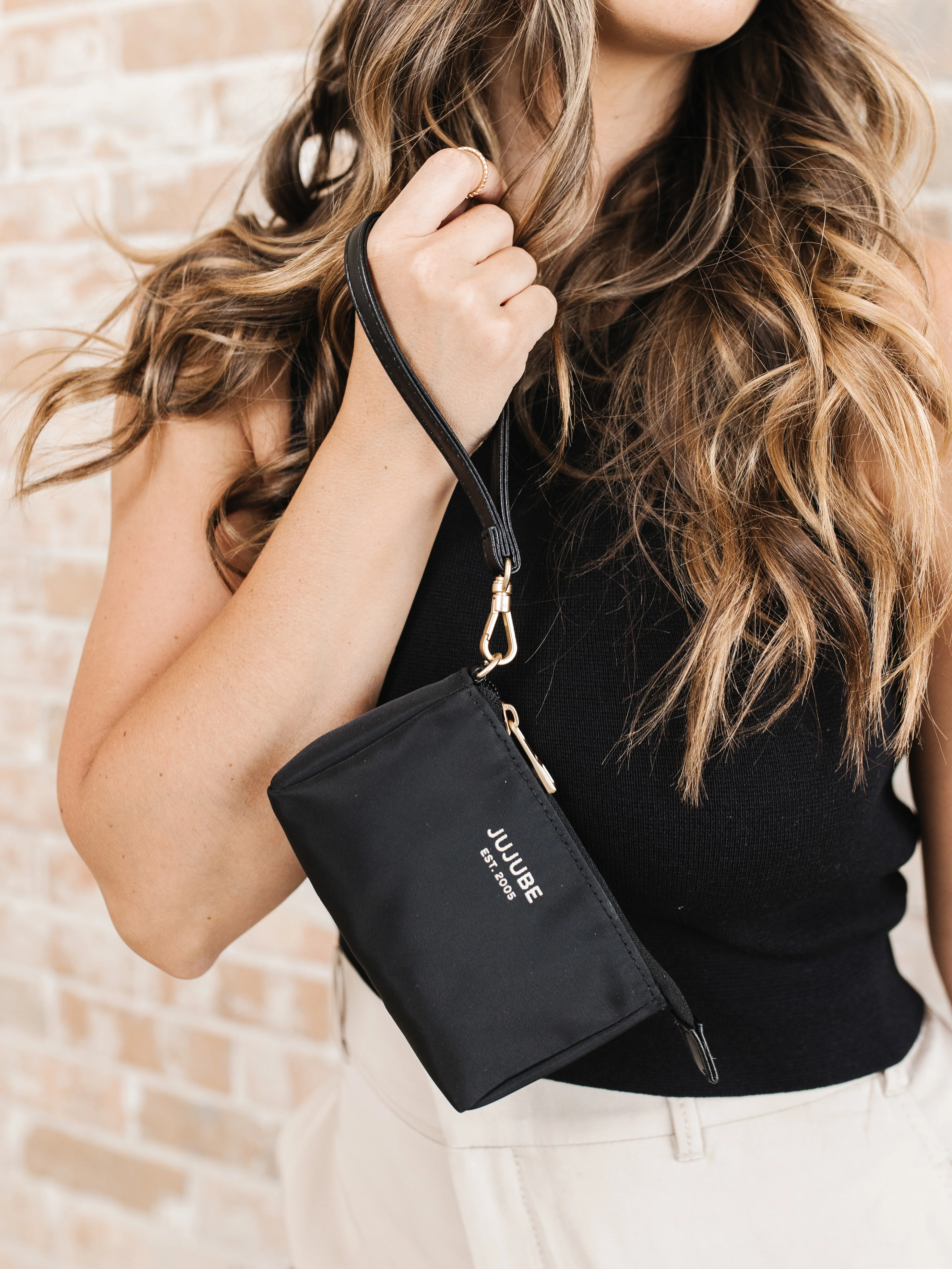 3-Piece Pouch Clutch Purse Set - Black - Image 9