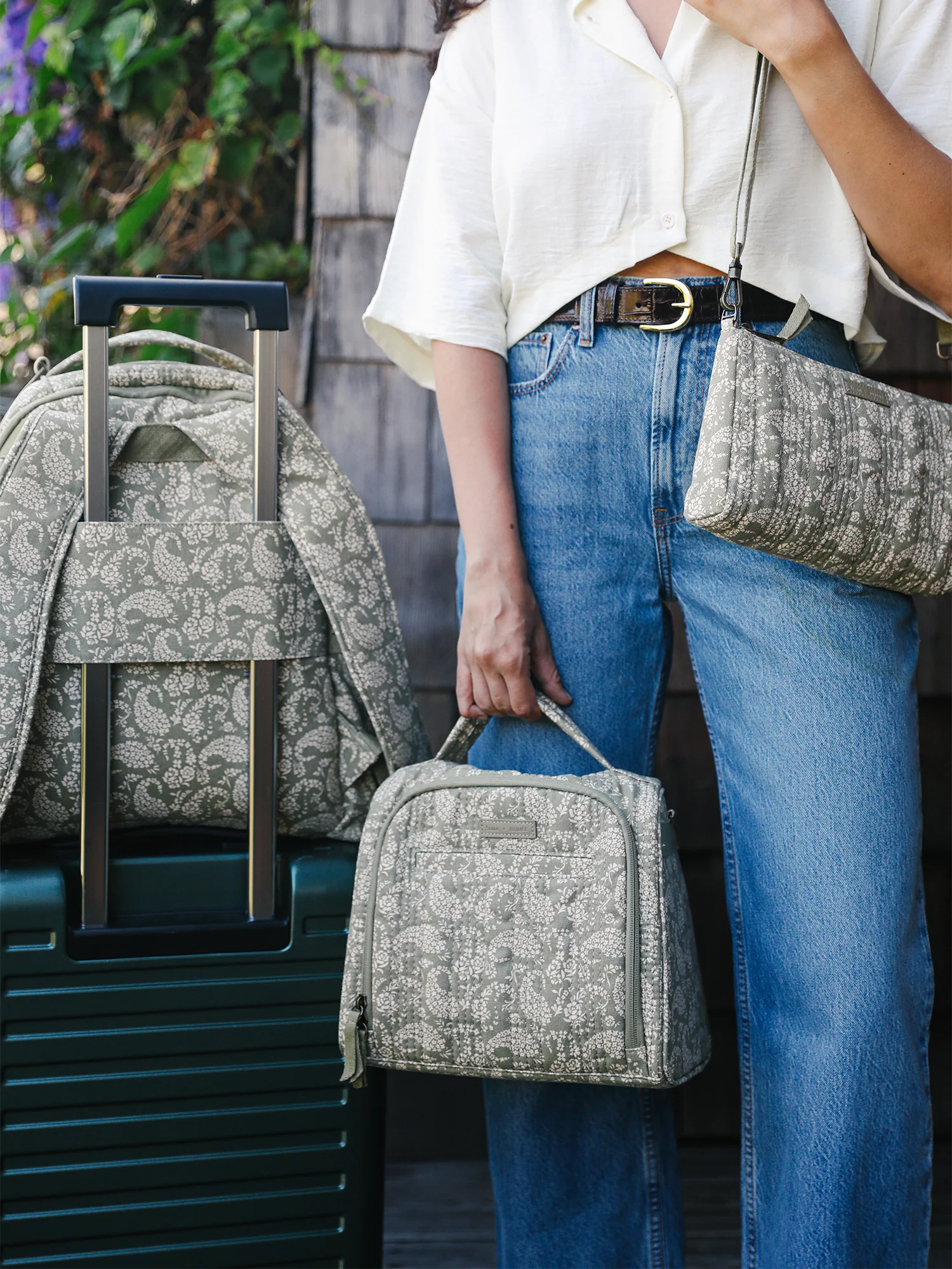 Sazan + JuJuBe 3-piece Pouch Clutch Purse Set - Paisley Floral - Image 5