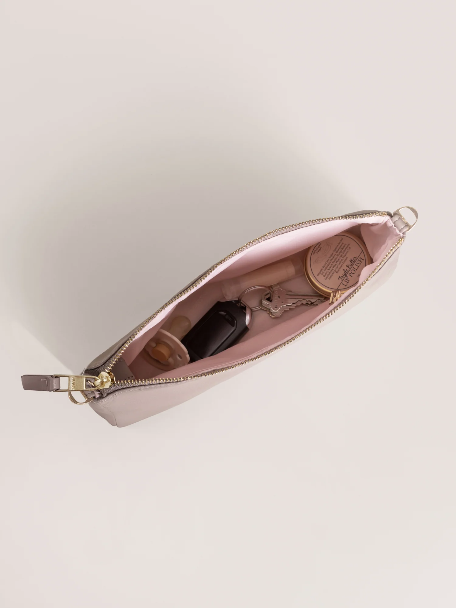 3-Piece Pouch Clutch Purse Set - Taupe - Image 5