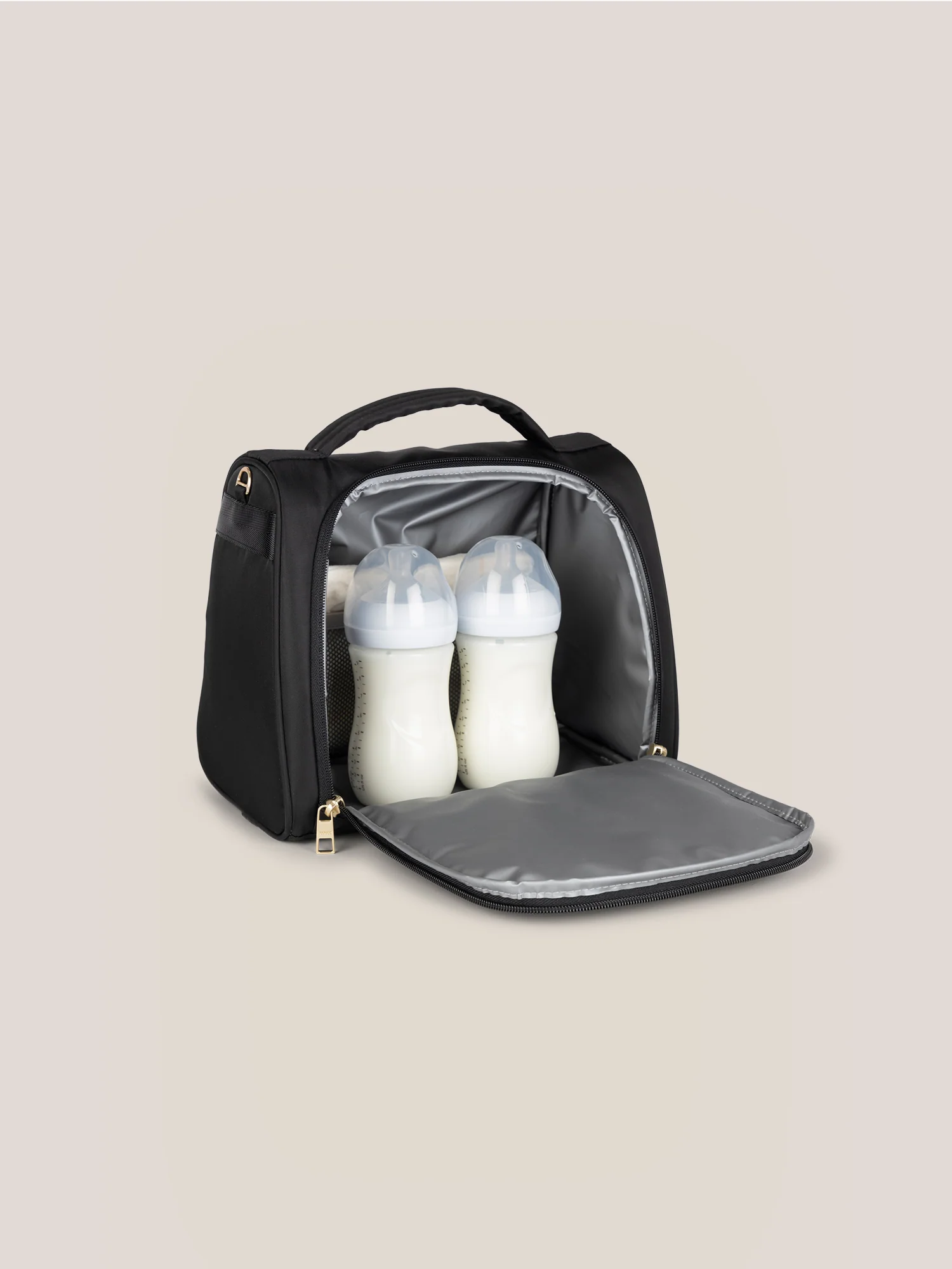 Insulated Bottle Bag - Black - Image 3