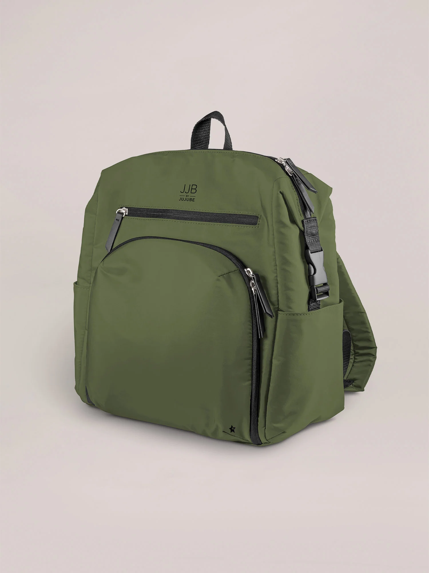 Modern Backpack Diaper Bag - Olive - Image 3