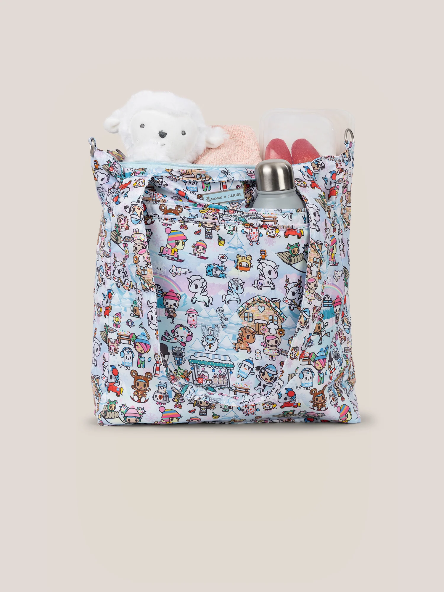 tokidoki Snow Day Be Light Diaper Bag Tote — Ice Blue - Image 5