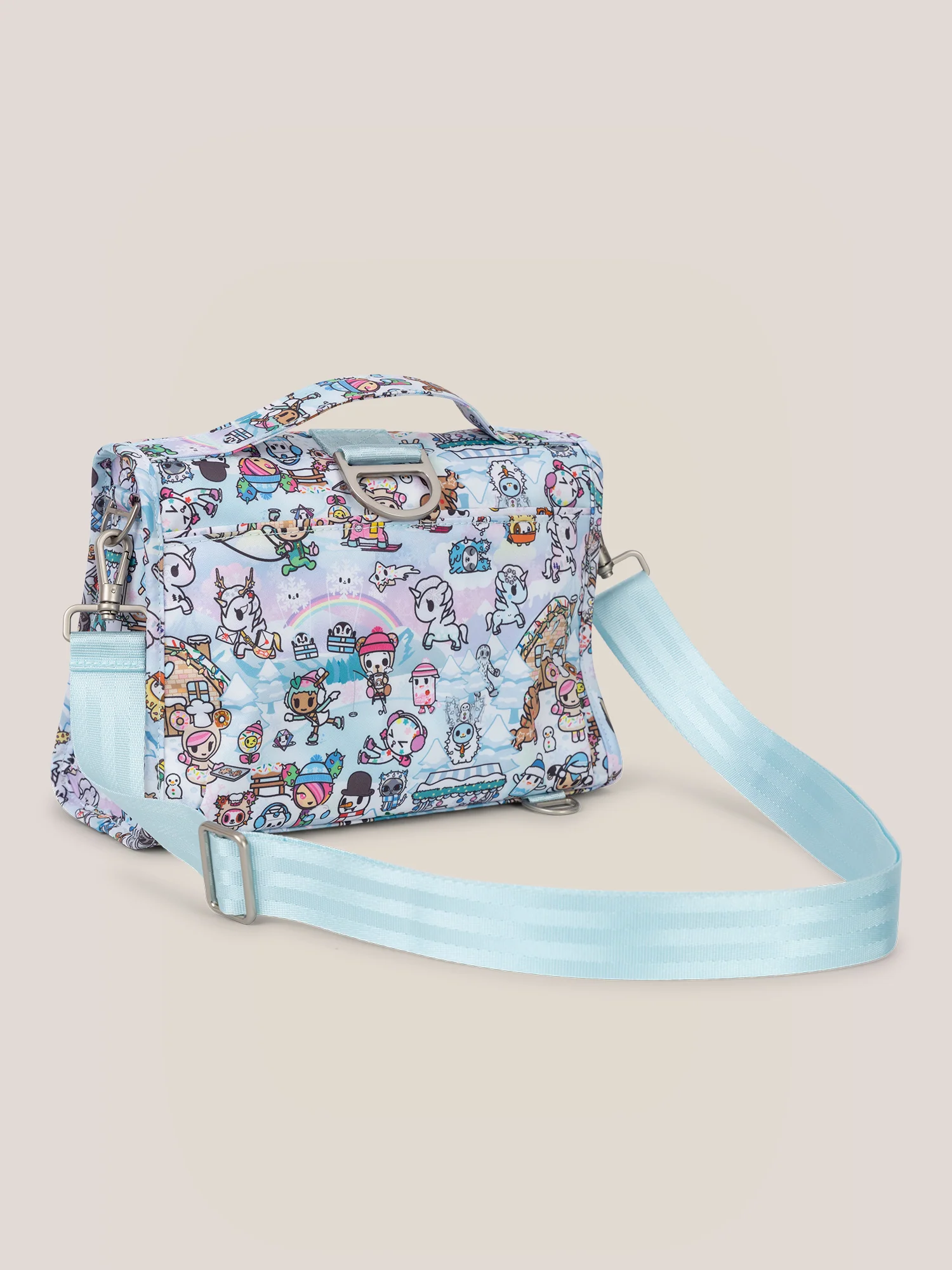 tokidoki Snow Day Bestie Small Messenger Handbag, Backpack — Ice Blue - Image 4
