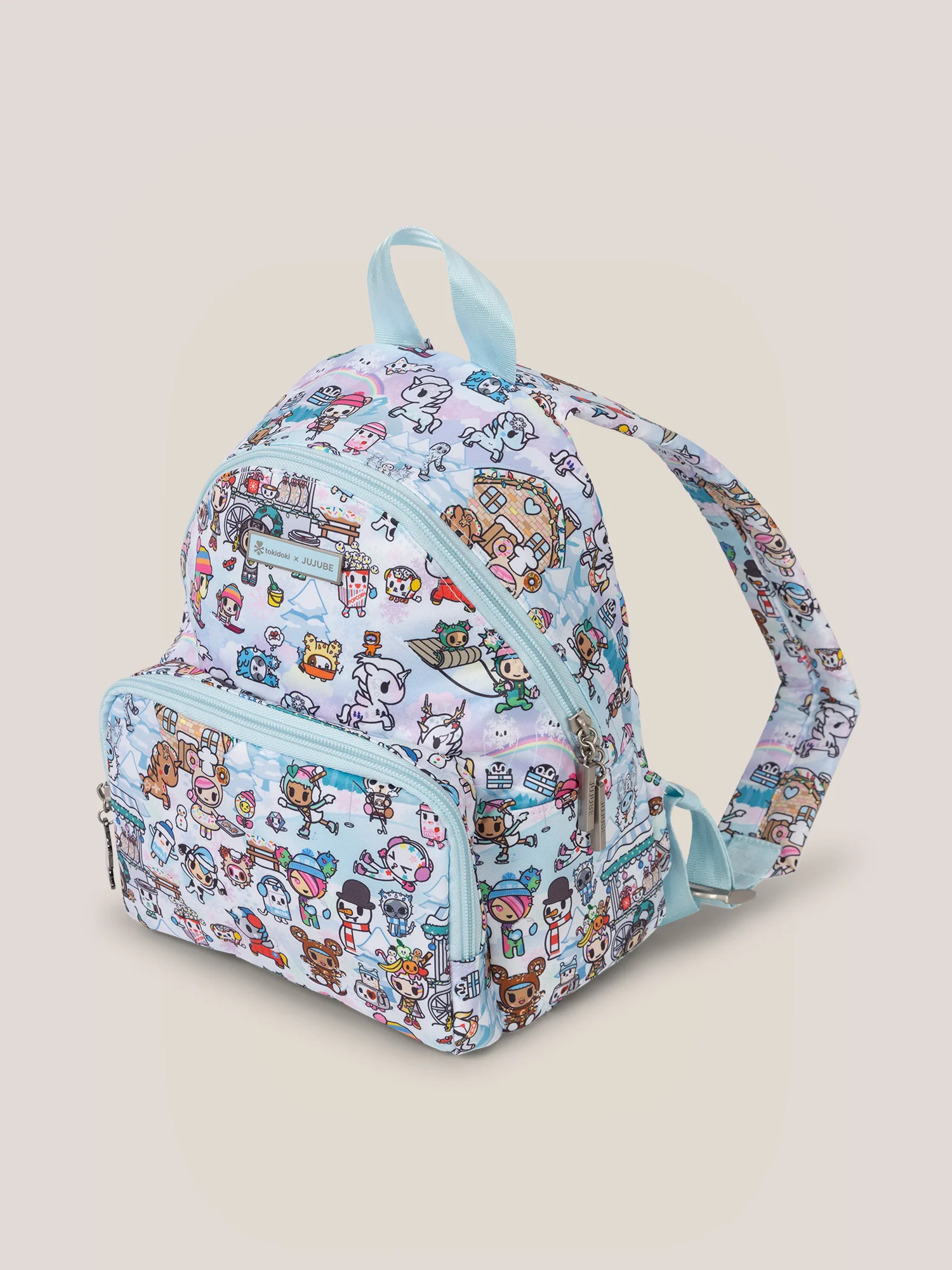 tokidoki Snow Day Everyday Mini Small Diaper Bag Backpack — Ice Blue - Image 4