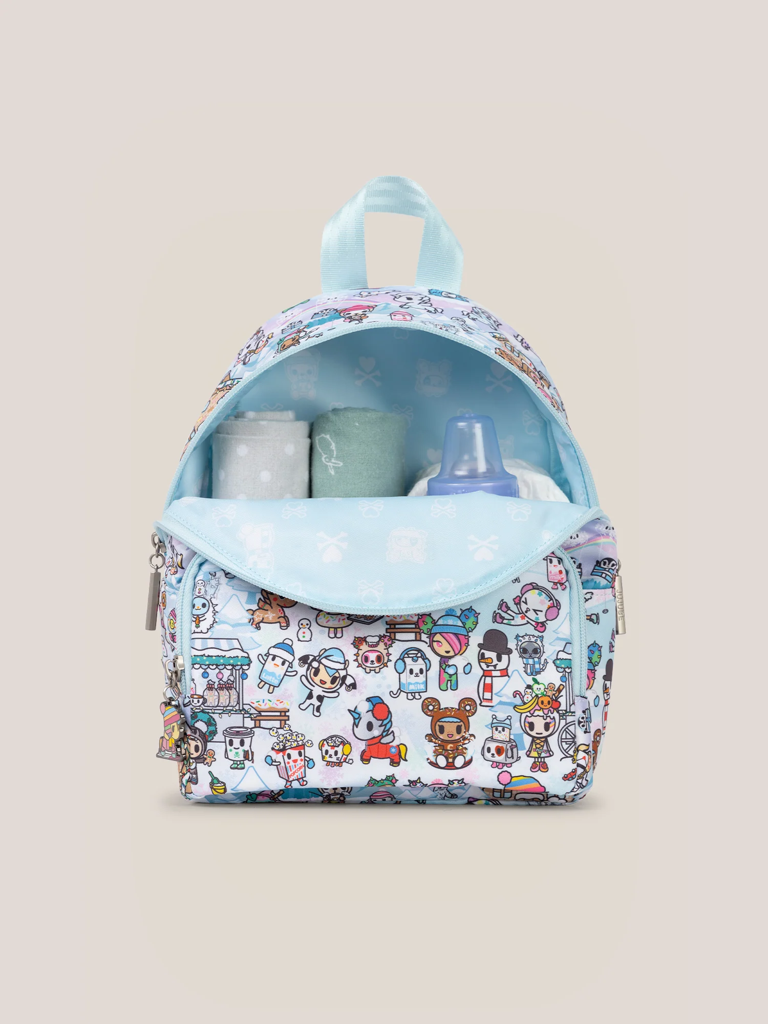 tokidoki Snow Day Everyday Mini Small Diaper Bag Backpack — Ice Blue - Image 7