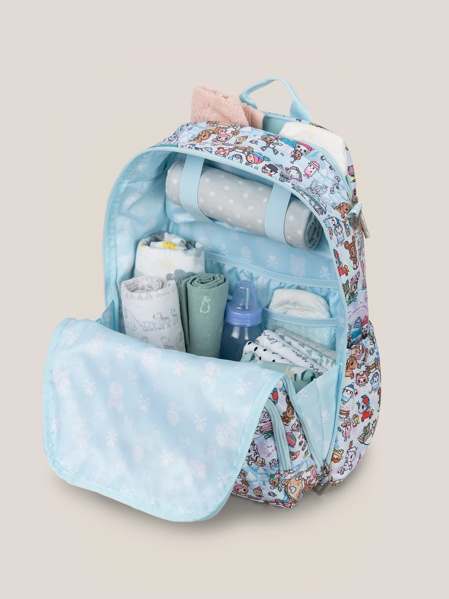 tokidoki Snow Day Zealous Backpack Diaper Bag — Ice Blue - Image 5