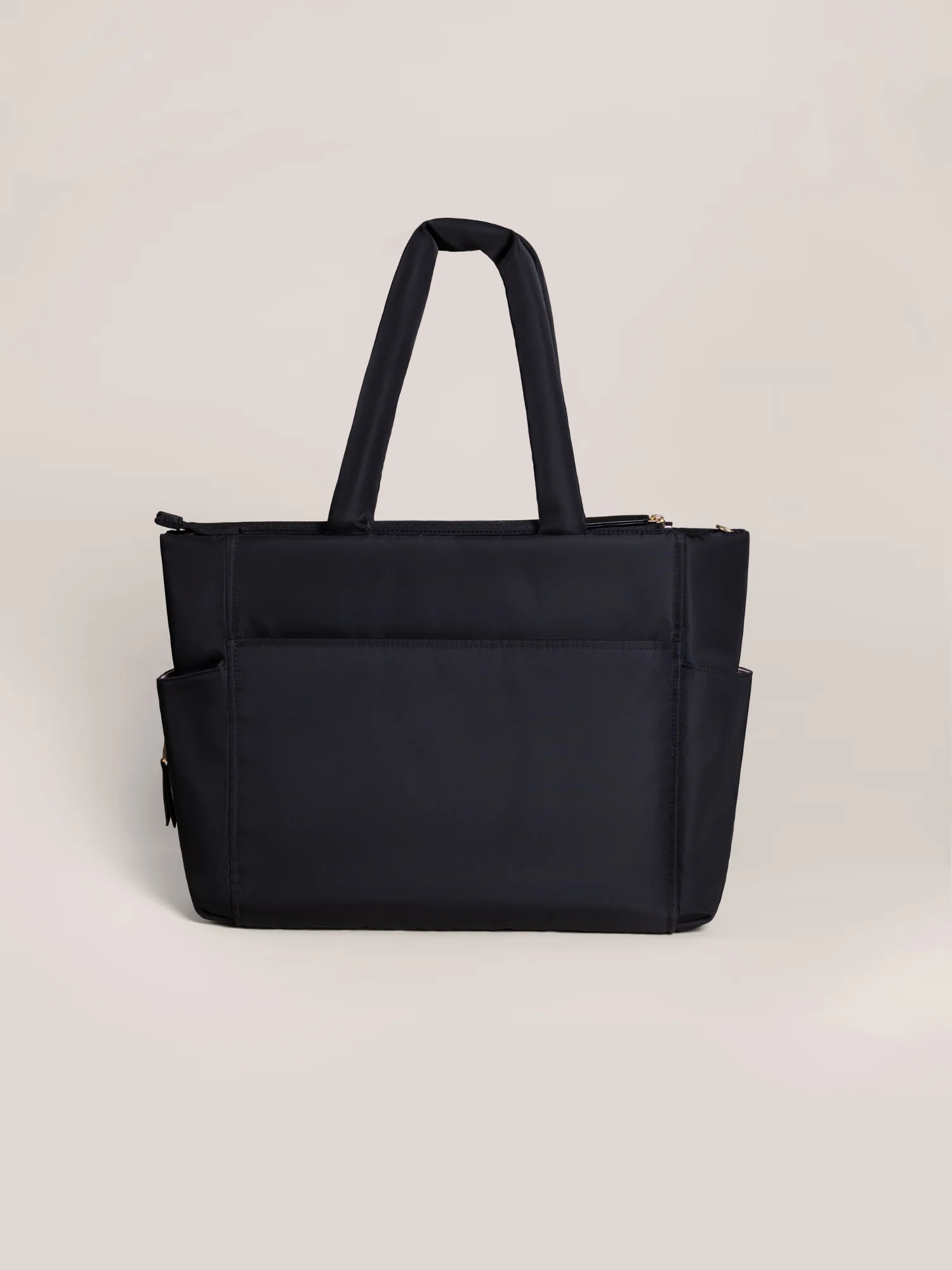 Utility-Strap Tote Diaper Bag - Black - Image 3